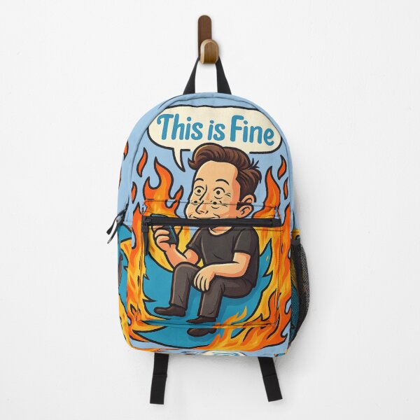 Item preview, This Is Fine – Elon Musk Twitter Chaos Meme designed and sold by GirlyPopped.