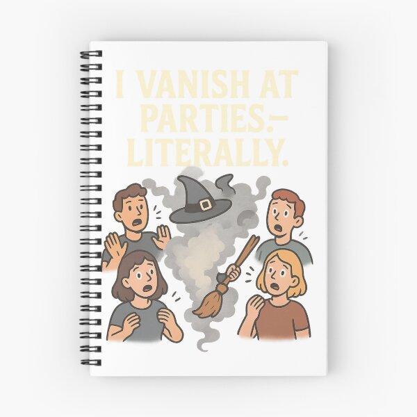 Item preview, I Vanish at Parties – Literally | Funny Witch Design designed and sold by THE STYLE LAB.