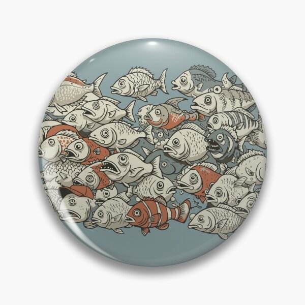 Item preview, Quirky School of Fish Illustration designed and sold by KiwiRider.