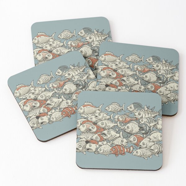 Item preview, Quirky School of Fish Illustration designed and sold by KiwiRider.