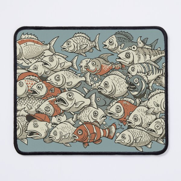 Item preview, Quirky School of Fish Illustration designed and sold by KiwiRider.