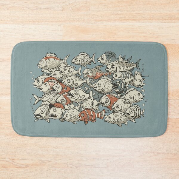 Item preview, Quirky School of Fish Illustration designed and sold by KiwiRider.