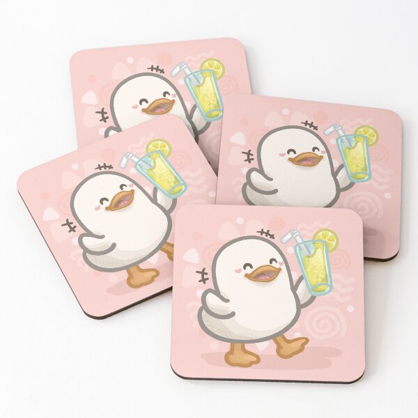 Item preview, Duck Enjoying a Glass of Lemonade designed and sold by Khotekmei.