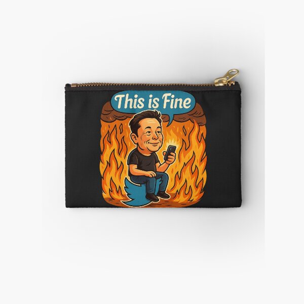 Item preview, This Is Fine – Elon Musk Twitter Fire Meme designed and sold by GirlyPopped.