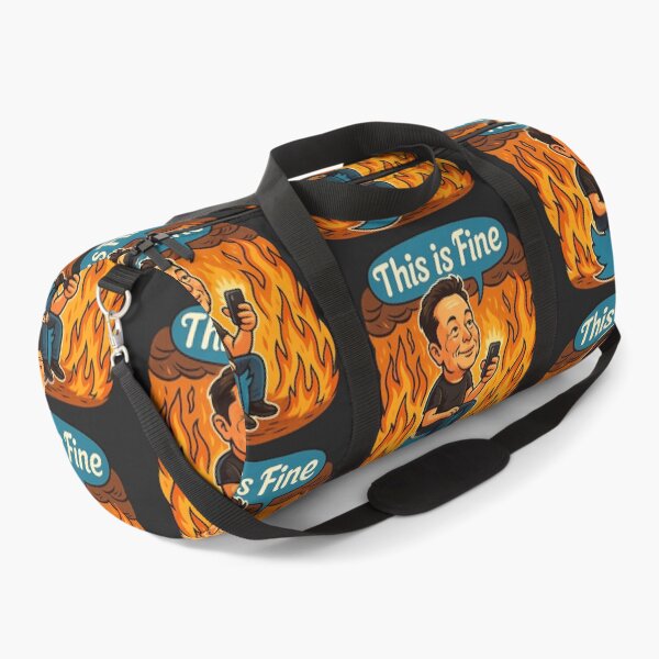 Item preview, This Is Fine – Elon Musk Twitter Fire Meme designed and sold by GirlyPopped.