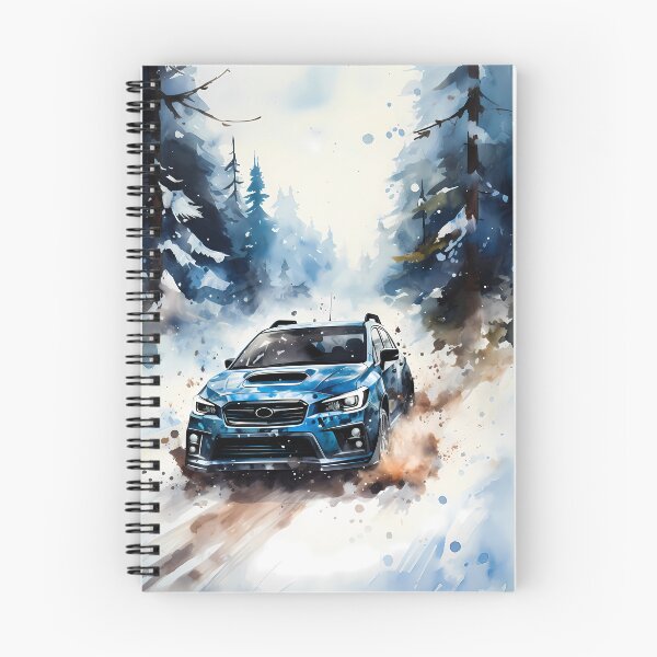 Item preview, Blue Adventure Car Racing Through Snowy Forest Winter Landscape designed and sold by RevUpDesign.