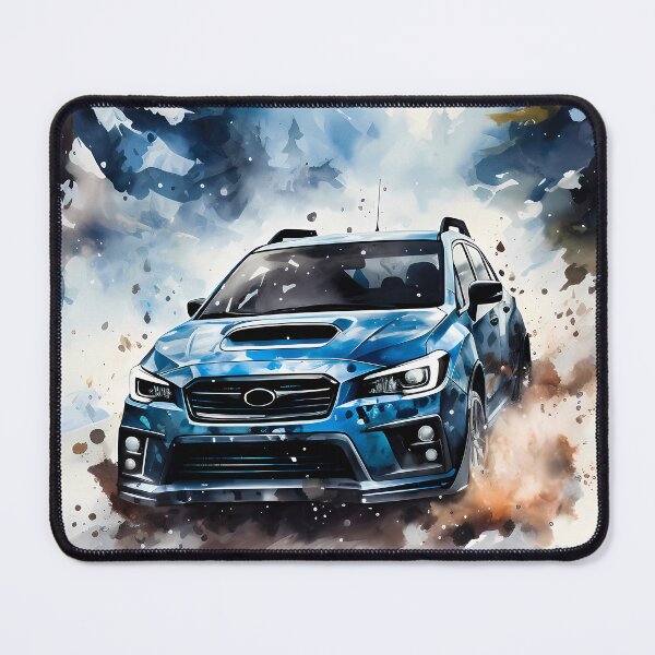 Item preview, Blue Adventure Car Racing Through Snowy Forest Winter Landscape designed and sold by RevUpDesign.