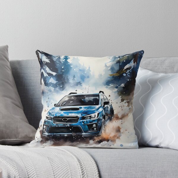 Item preview, Blue Adventure Car Racing Through Snowy Forest Winter Landscape designed and sold by RevUpDesign.
