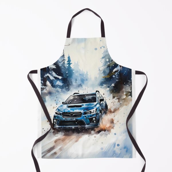 Item preview, Blue Adventure Car Racing Through Snowy Forest Winter Landscape designed and sold by RevUpDesign.