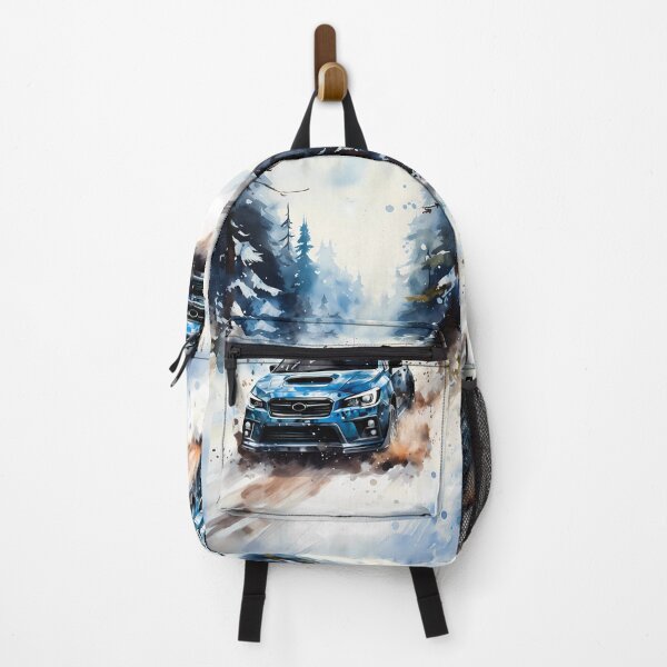 Item preview, Blue Adventure Car Racing Through Snowy Forest Winter Landscape designed and sold by RevUpDesign.