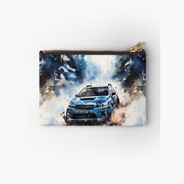 Item preview, Blue Adventure Car Racing Through Snowy Forest Winter Landscape designed and sold by RevUpDesign.
