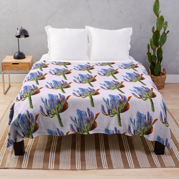 Item preview, Vibrant Bloom – Purple & Blue Buds designed and sold by PinkRhinoArt.
