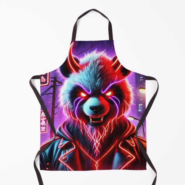 Item preview, Neon Cyberpunk Panda – Fierce Street Villain designed and sold by FusionCipher.