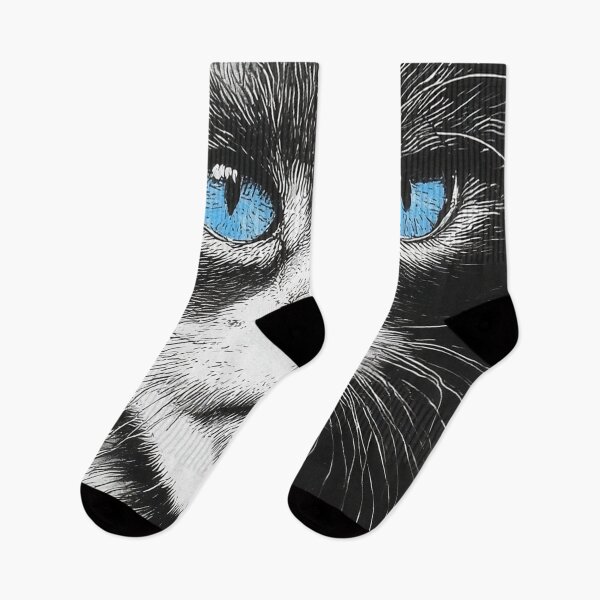 Item preview, Cat face with blue eyes designed and sold by Conteceres.