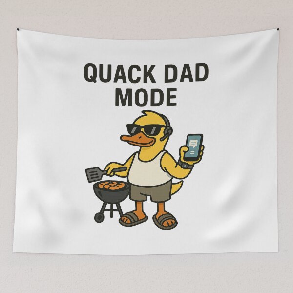 Item preview, Quack Dad Mode – Funny BBQ Tech Dad Duck Design designed and sold by Duckish Store.