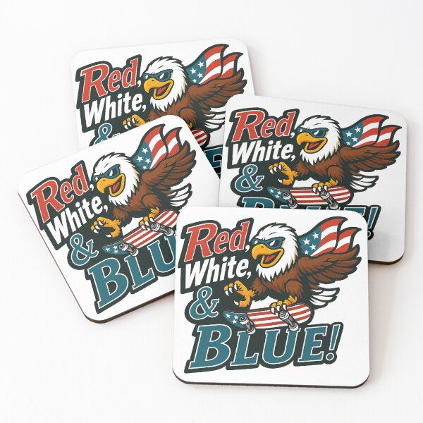 Item preview, JULY 4TH PATRIOTIC EAGLE , RED, WHITE AND BLUE, AI designed and sold by davidjulie.