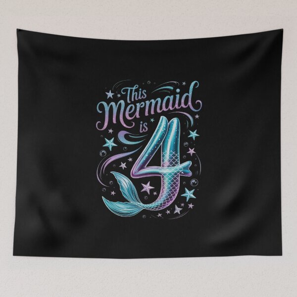 Item preview, 4 th birthday mermaid  designed and sold by jkrphoto.