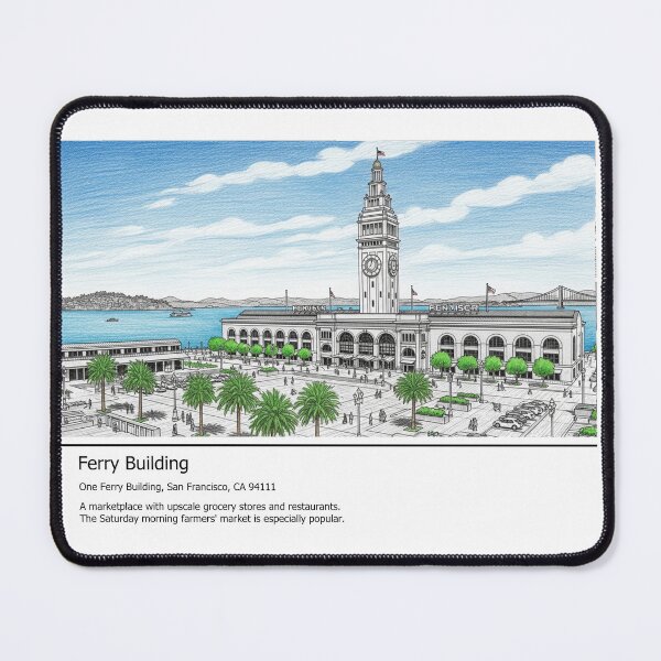 Item preview, San Francisco Ferry Building: Coastal Icon designed and sold by aggibba.