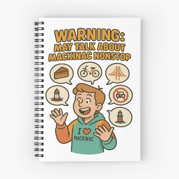 Item preview, WARNING: Mackinac Island Talker – No Cars, Just Fudge & Bikes! designed and sold by Globalcitytees.