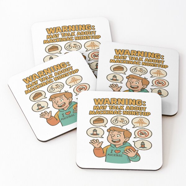 Item preview, WARNING: Mackinac Island Talker – No Cars, Just Fudge & Bikes! designed and sold by Globalcitytees.