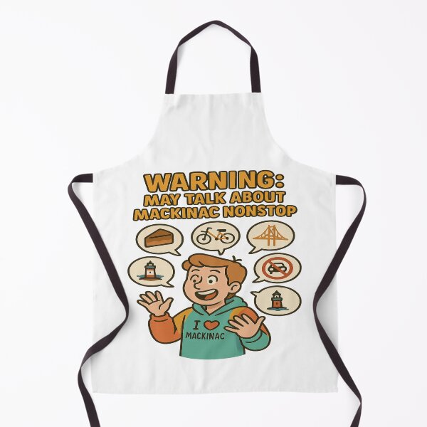 Item preview, WARNING: Mackinac Island Talker – No Cars, Just Fudge & Bikes! designed and sold by Globalcitytees.