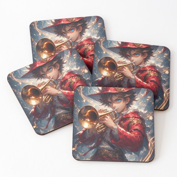 Item preview, Red Mage Playing Trumpet designed and sold by ArtsJulian.