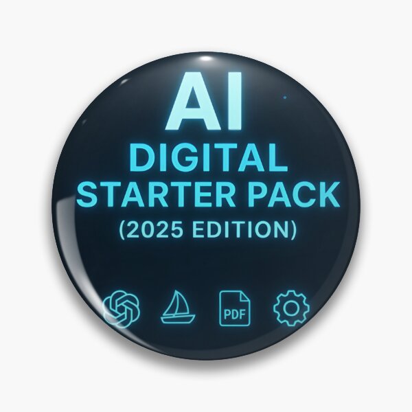 Item preview, AI Digital Starter Pack Poster – 2025 Edition | Tech Tools Wall Art designed and sold by Digital AI Starter.