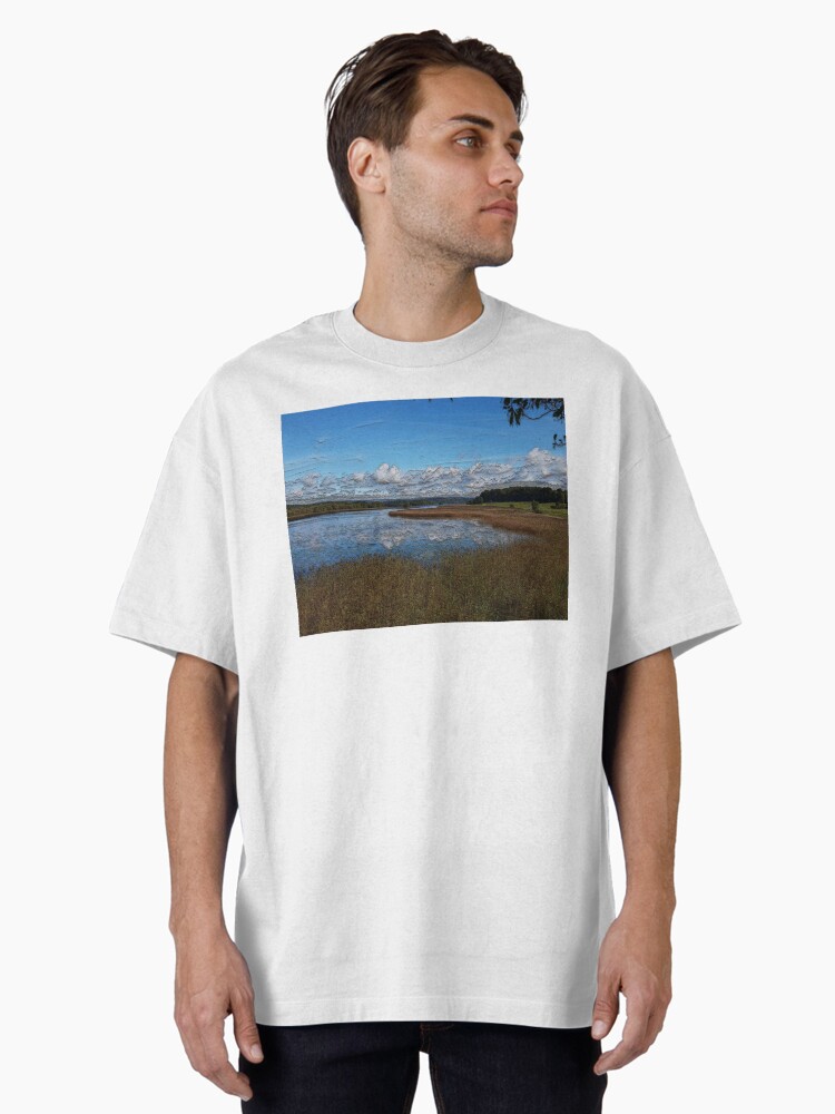 Thumbnail 1 of 7, Oversized T-Shirt, View over Kearns Bay, Lough Key designed and sold by bywhacky.