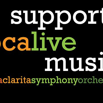 Artwork thumbnail, Support Local Live Music (for dark items) by scsorchestra