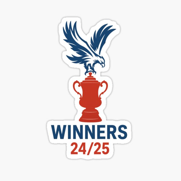 Item preview, Crystal Palace FA Cup Winners 2024/25 designed and sold by Final Whistle Art.
