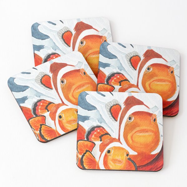 Item preview, Beneath the Waves – Clownfish and Anemone designed and sold by PinkRhinoArt.