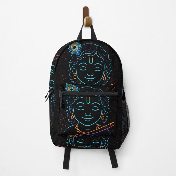 Item preview, Neon Baby Krishna Illustration | Divine Glow Hindu Art designed and sold by ExploreAura Studio.