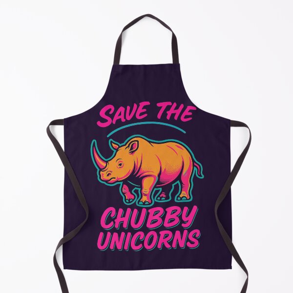 Item preview, Save the Chubby Unicorns – Funny Neon Rhino Conservation Design designed and sold by Victor Shadehorn.