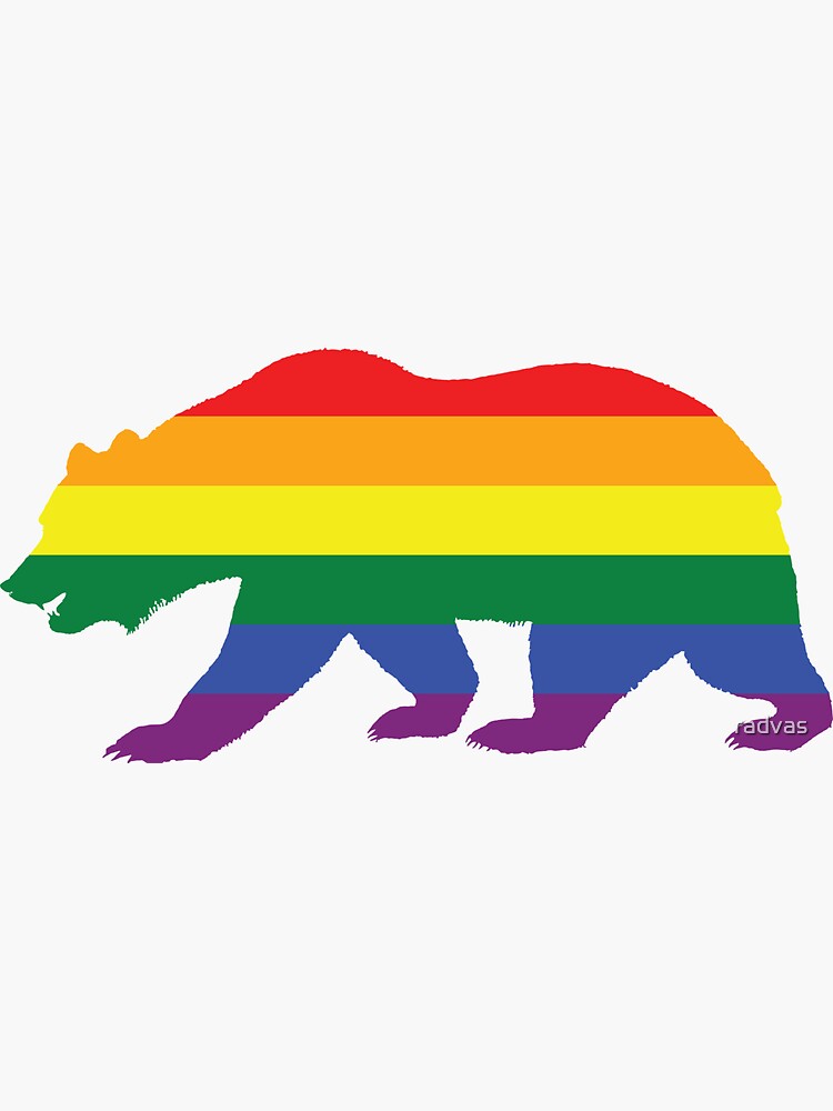 California Lgbt Bear Sticker By Radvas Redbubble