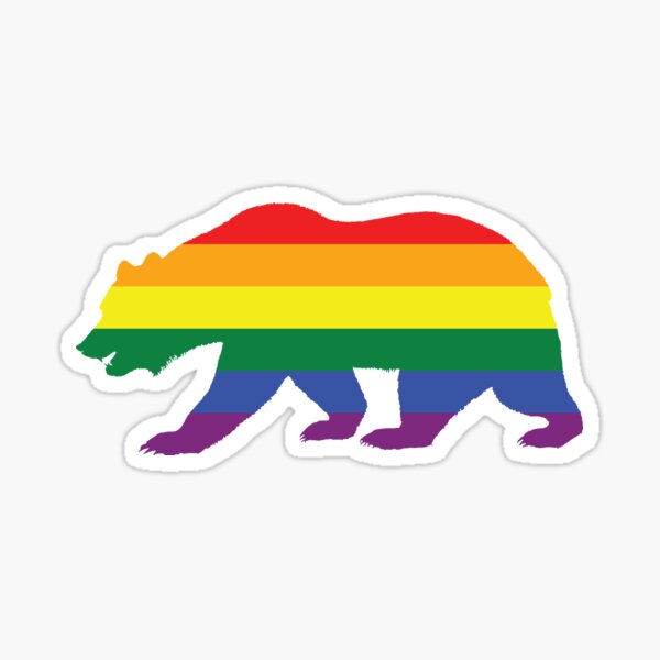 California Lgbt Bear Sticker By Radvas Redbubble