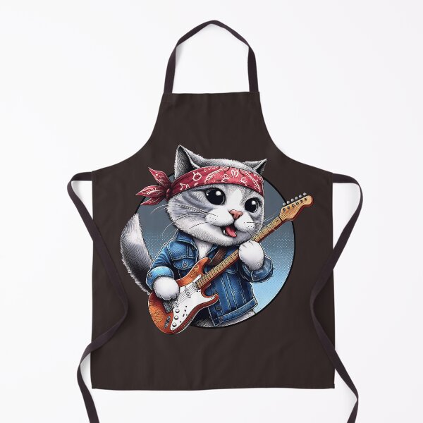 Item preview, The guitarist cat "cat springsteen" designed and sold by Artillenium.