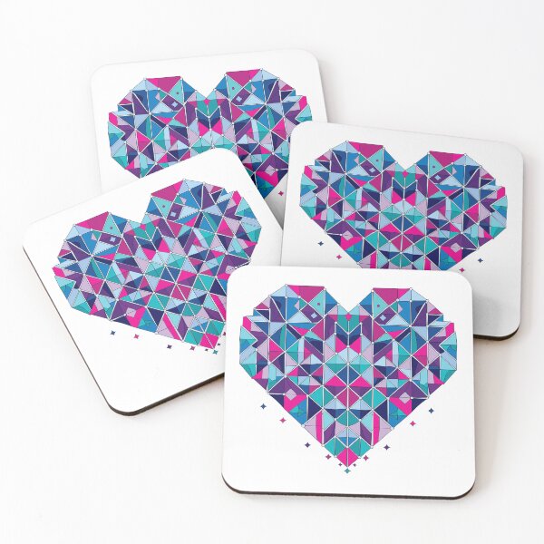 Item preview, Mosaic Heart – A Colorful Geometric Valentine designed and sold by LadyInEverGreen.
