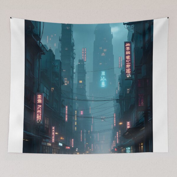 Item preview, Neon Veins of a Cyber Metropolis designed and sold by oanaunciuleanu.