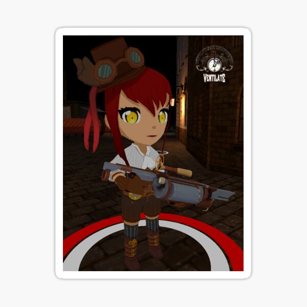 Steampunk Rosalyn Ready for Action Sticker