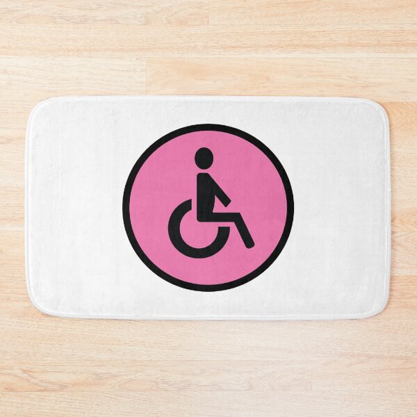 Item preview, Pink Disabled Toilet Restroom Sign designed and sold by SJB8Art.