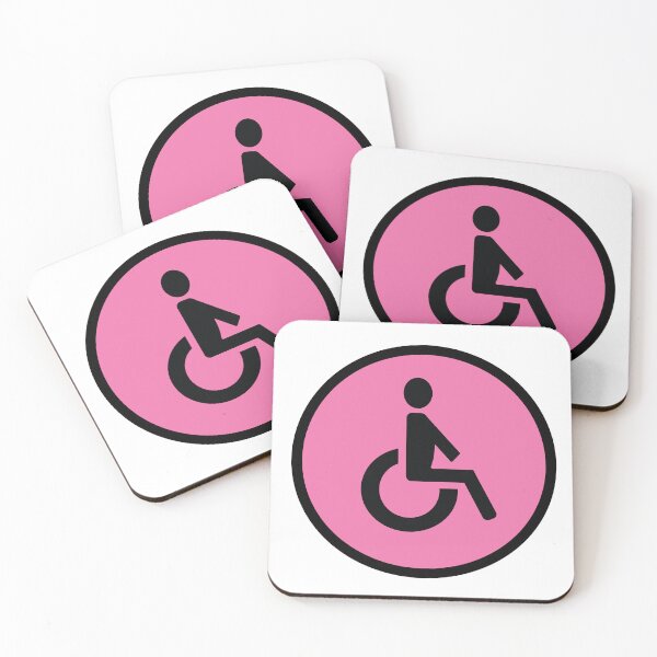 Item preview, Pink Disabled Toilet Restroom Sign designed and sold by SJB8Art.