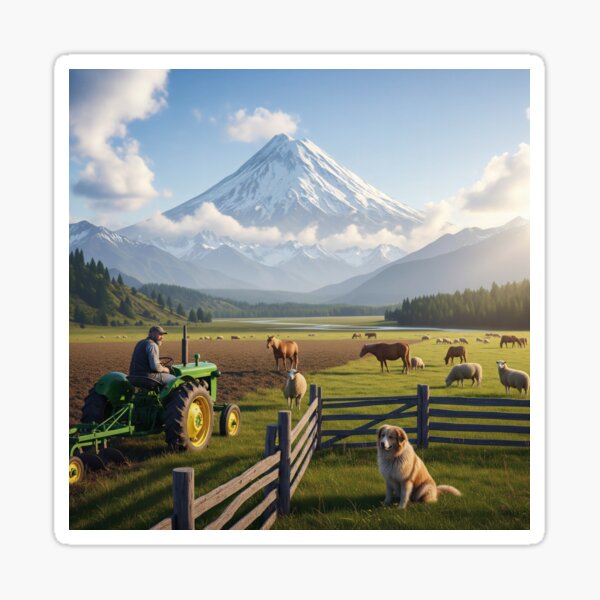 Item preview, Dreamy Farm Landscape: Abstract HDR Oil Painting designed and sold by GerwantSHOP.