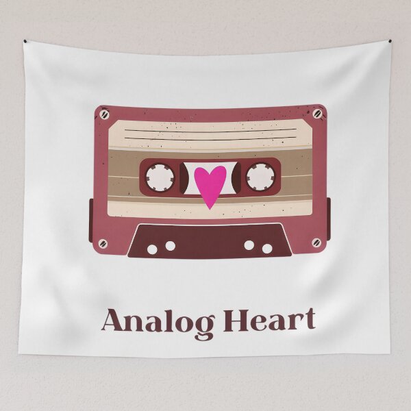 Item preview,  Analog Heart Vintage Cassette Tape Retro Music Lover Nostalgic Romance Design designed and sold by AnnDesignStudio.