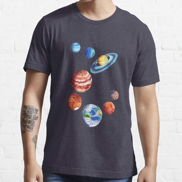 Watercolor Planets Essential T-Shirt