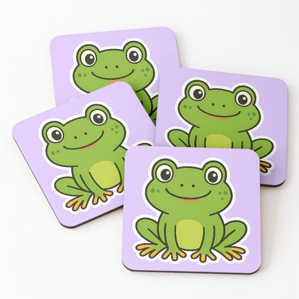 Item preview, Cute Smiling Frog Cartoon Sticker for Kids & Nature Lovers designed and sold by ExploreAura Studio.