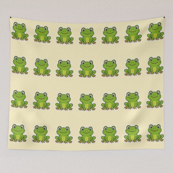 Item preview, Cute Smiling Frog Cartoon Sticker for Kids & Nature Lovers designed and sold by ExploreAura Studio.