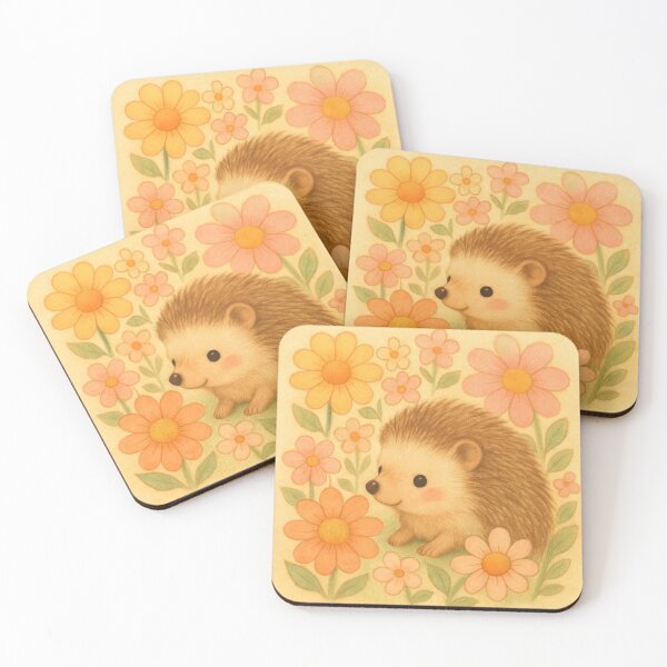 Item preview, Hedgehog and Flowers designed and sold by CraftyWords.