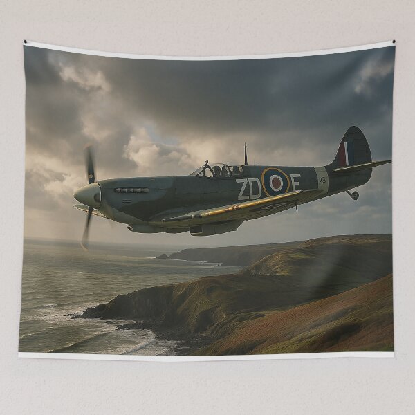 Item preview, Spitfire Mk XII Over Coastal Cliffs designed and sold by Skyframe Aviation.