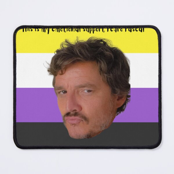 Item preview, Emotional Support Pedro Pascal – Nonbinary Pride Flag Edition designed and sold by LittleMsMorales.