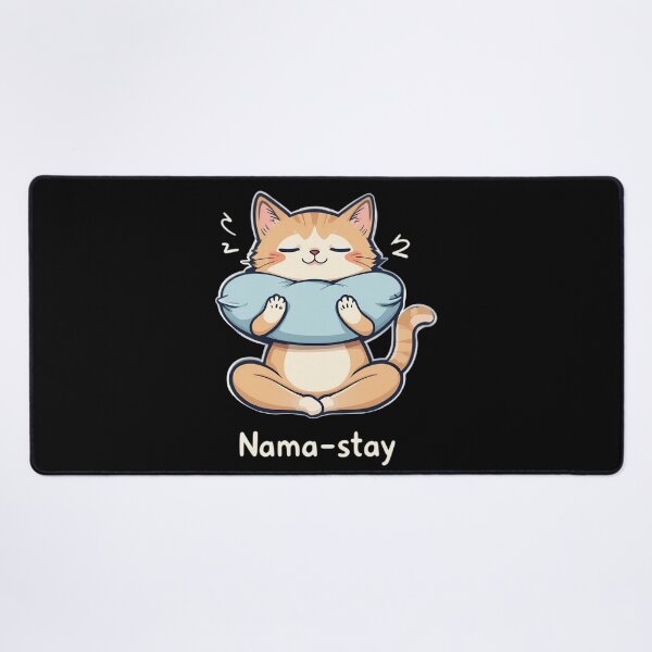 Item preview, Nama-stay Cat Yoga Pillow designed and sold by IndulgentBob.
